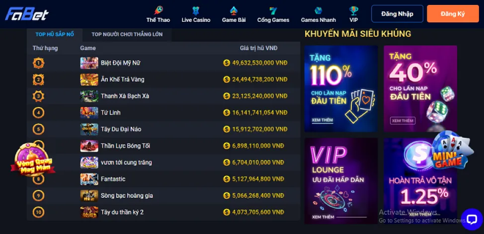 Ứng dụng di động 123win chính thức chơi Slot Game